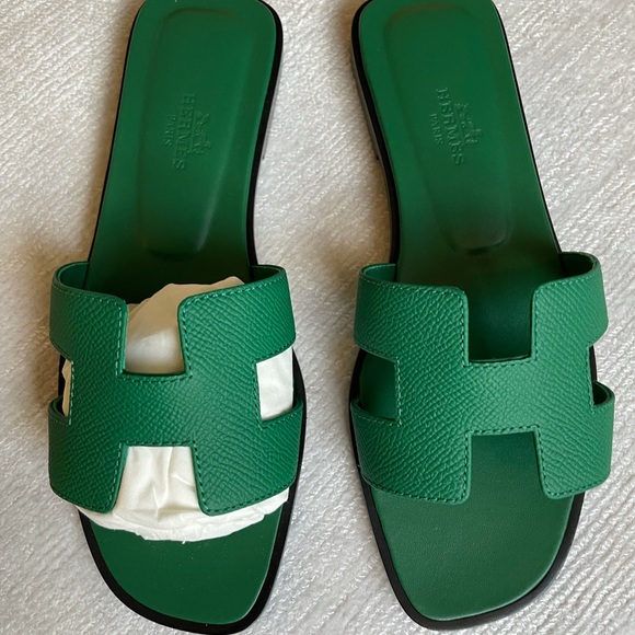 SOLD HERMÈS OF PARIS SANDEL FEMME ORAN VEAU EPSOM SIZE 35 SIZE 5 US - AUTHENTIC - Picture 11 of 11